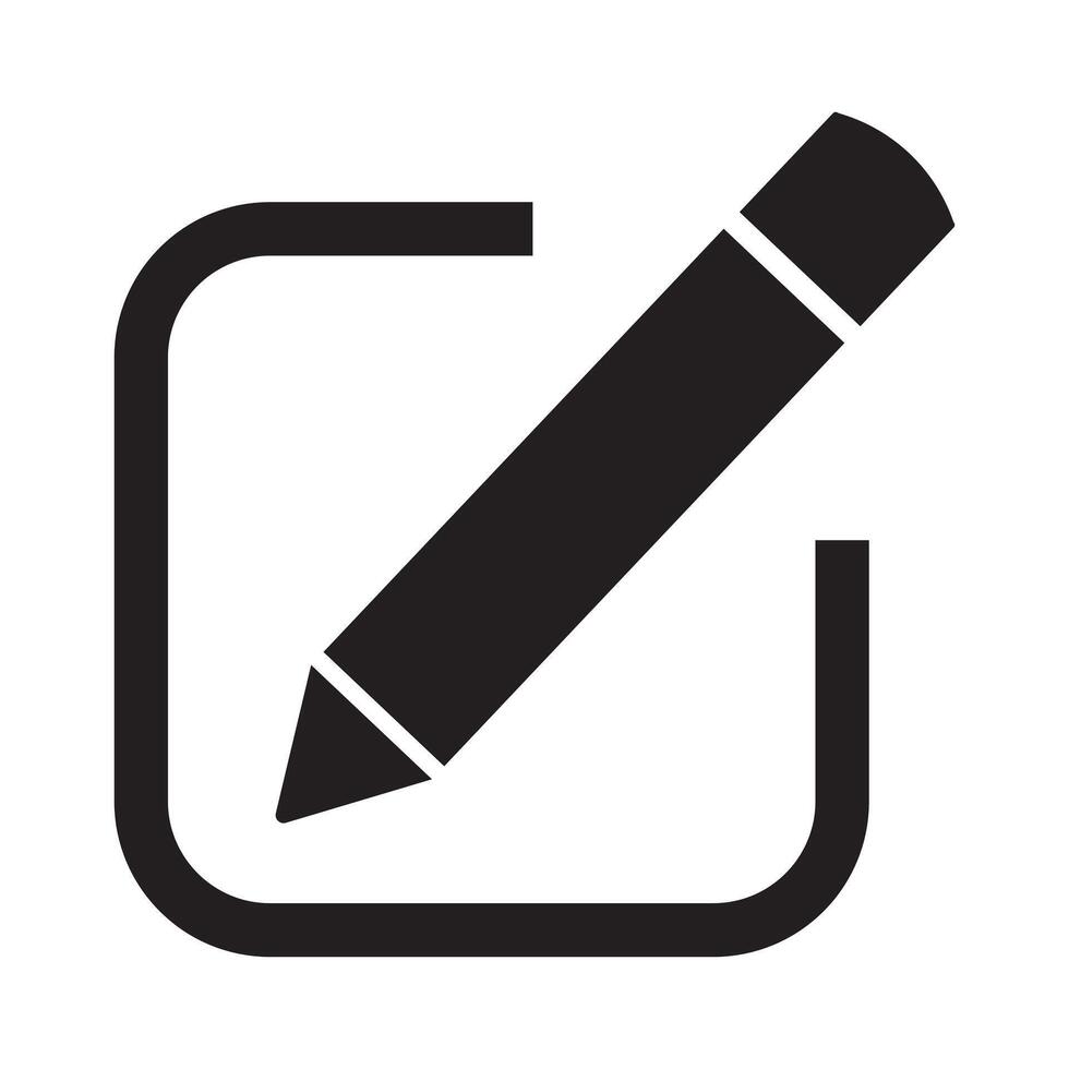 edit icon, Notepad edit document with pencil icon. illustration. Edit icon symbol pictogram. vector