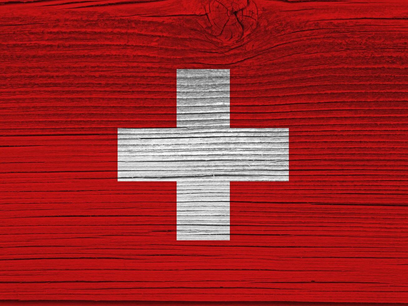 Swiss flag with texture photo