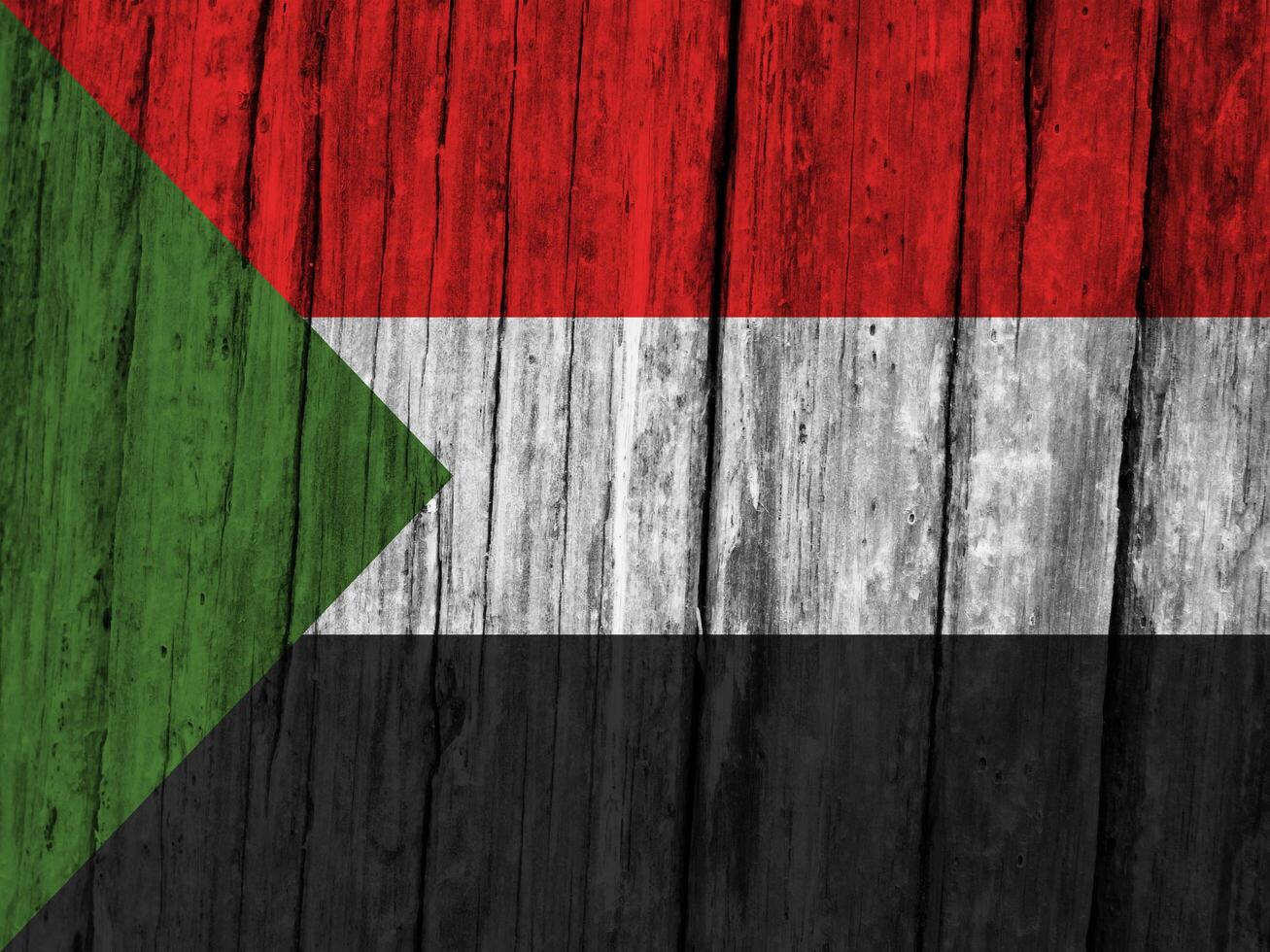 Sudan flag with texture photo