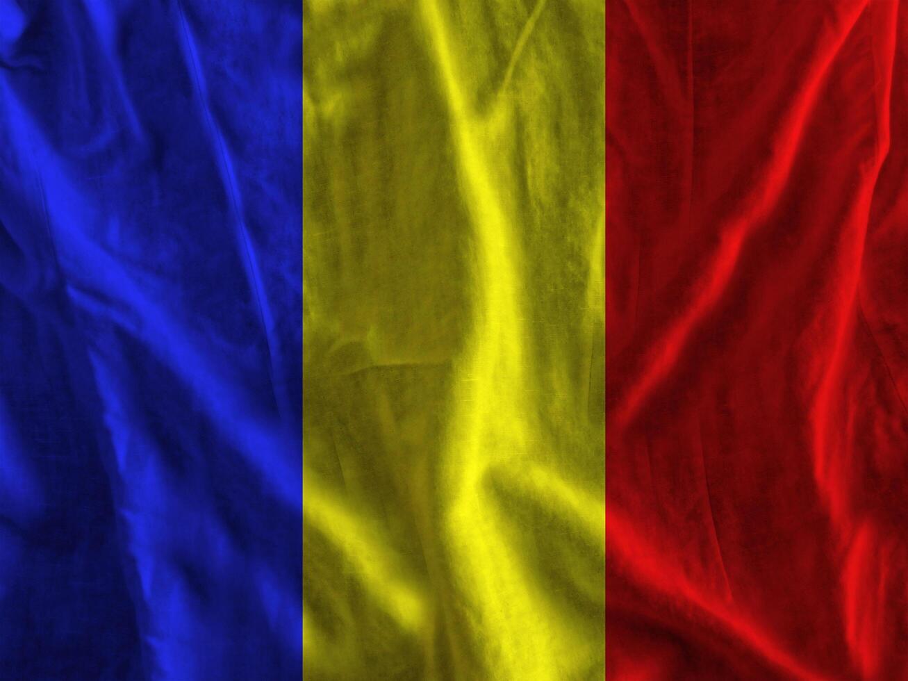Romania flag with texture photo