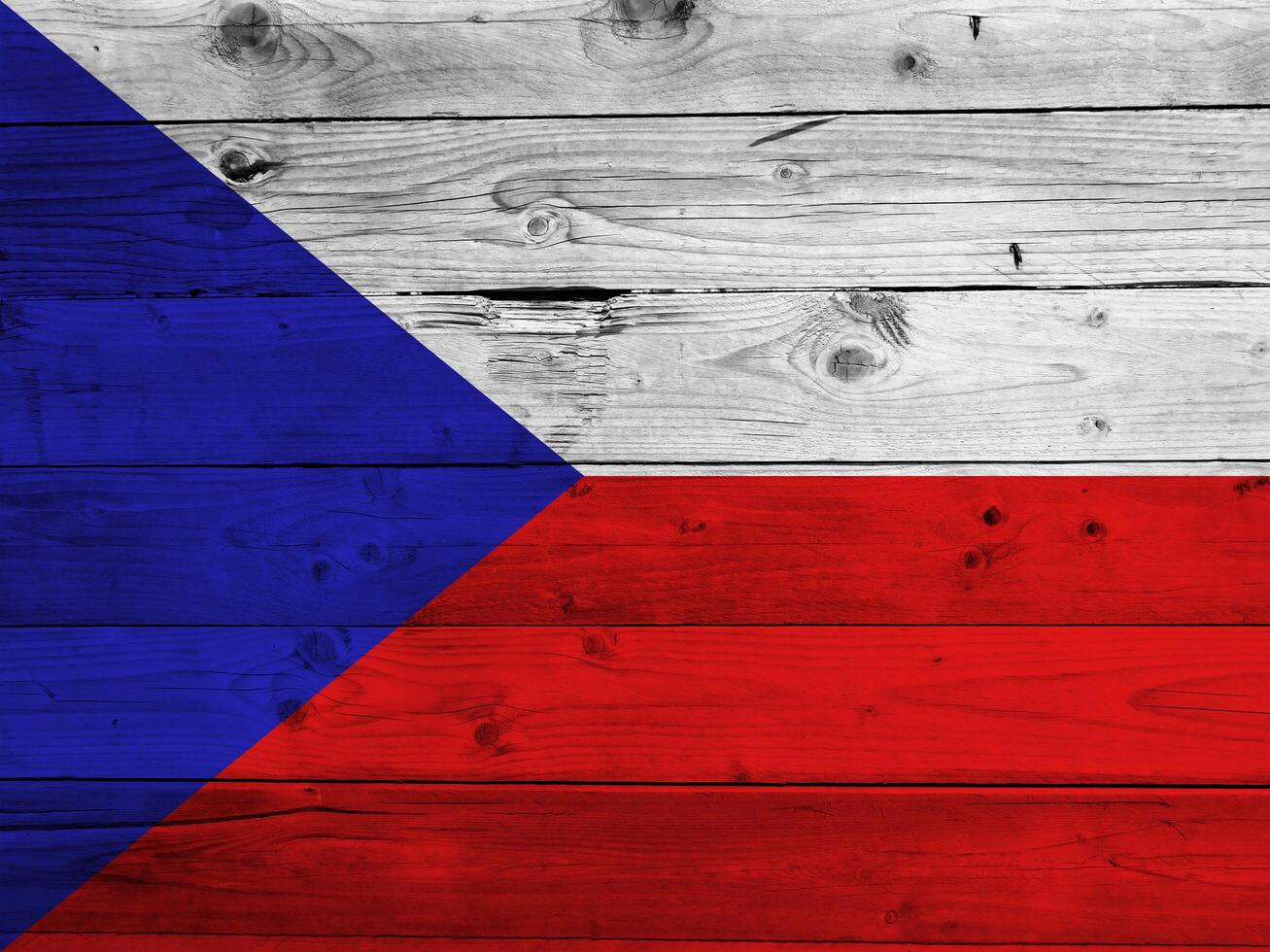 Czech republic flag with texture photo