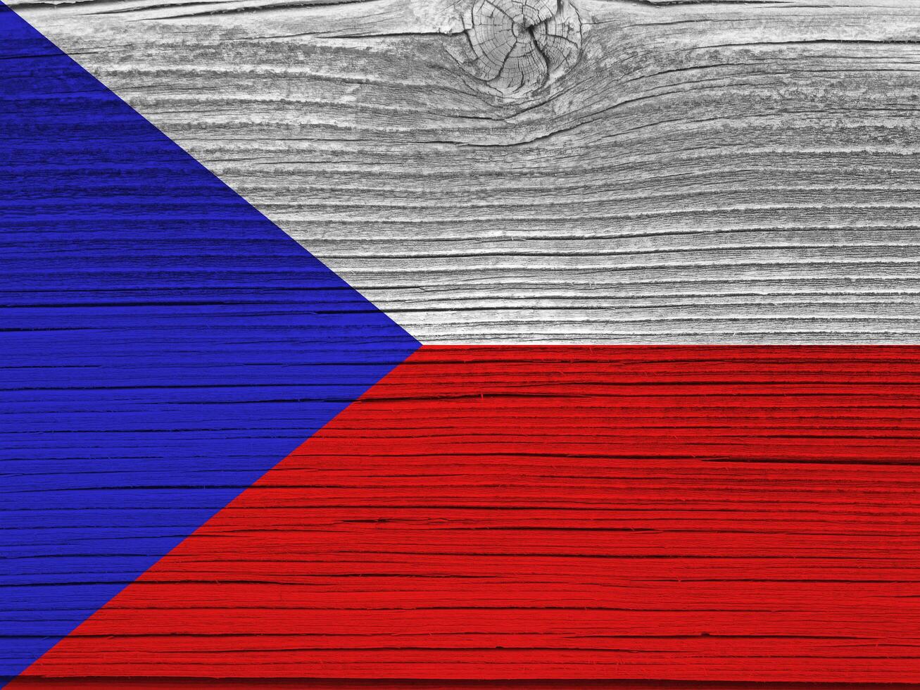 Czech republic flag with texture photo