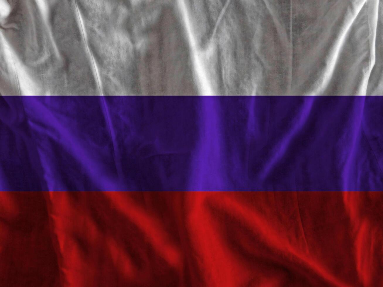 Russia flag with texture photo