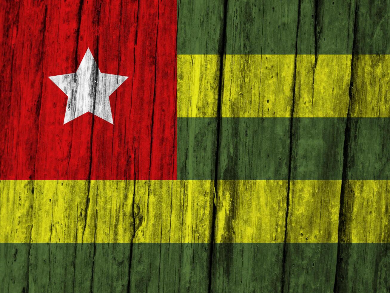 Togo flag with texture photo