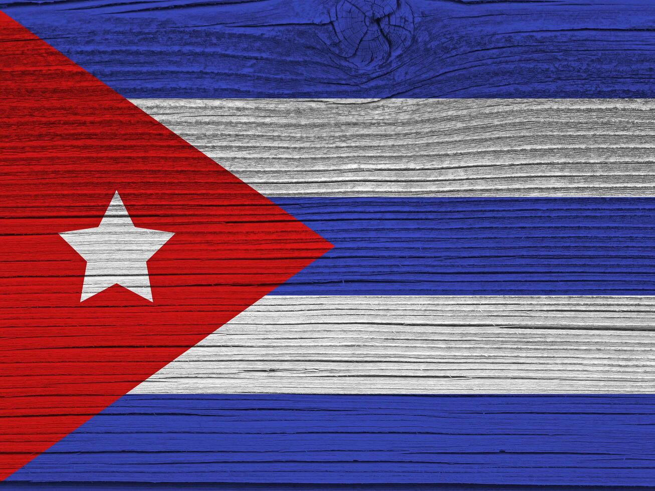 Cuba flag with texture photo