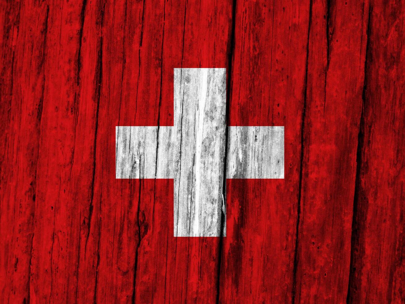 Swiss flag with texture photo