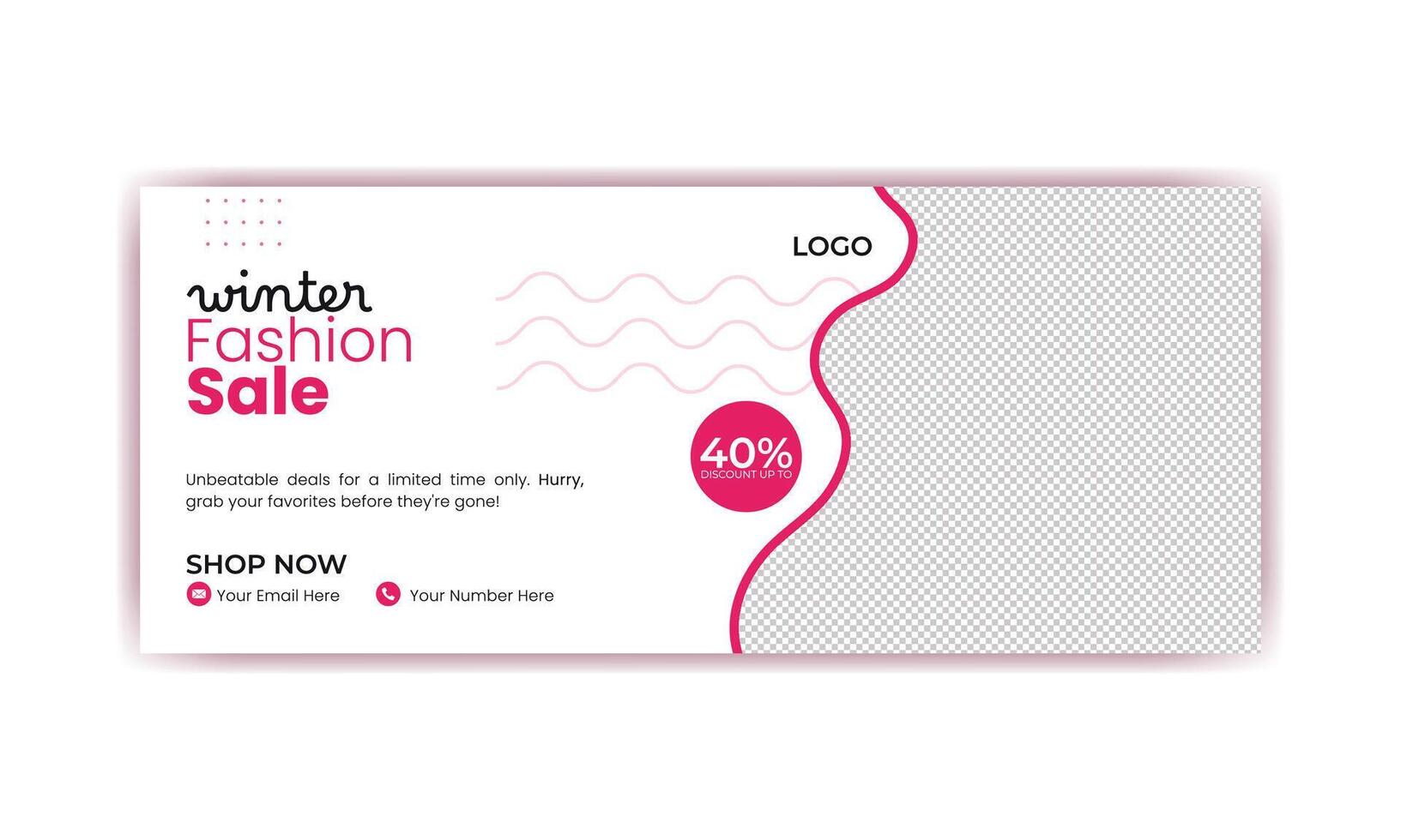 Web banner design template. vector