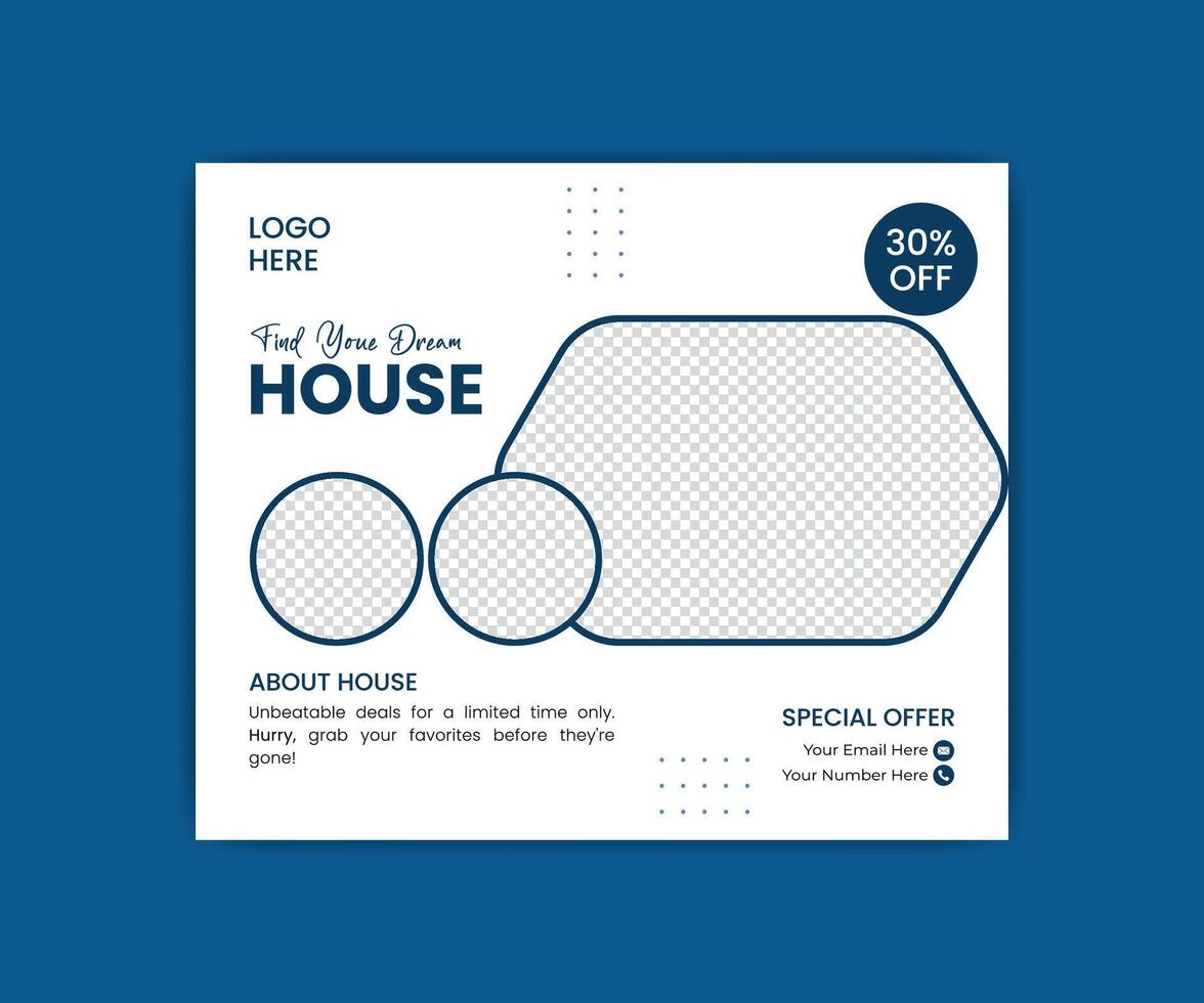 Web banner design template. vector