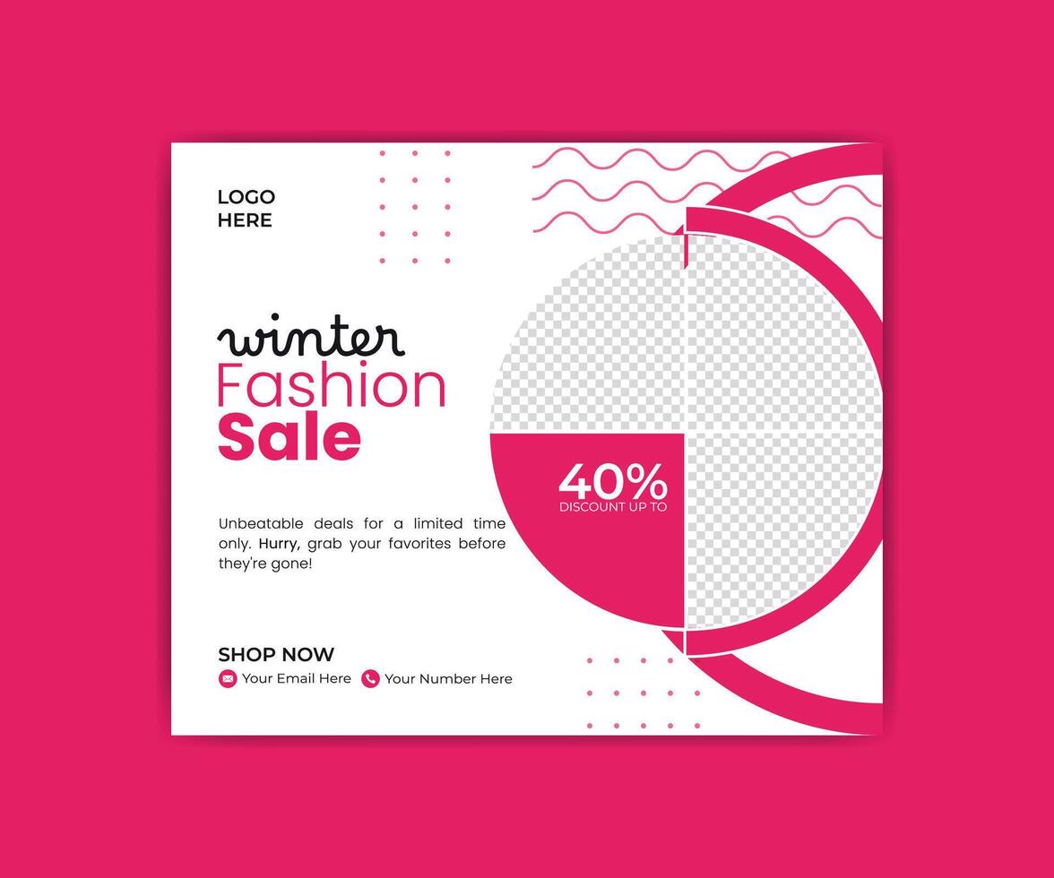 Web banner design template. vector