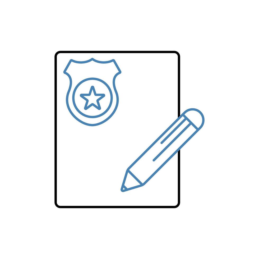 warrant concept line icon. Simple element illustration. warrant concept outline symbol design. vector