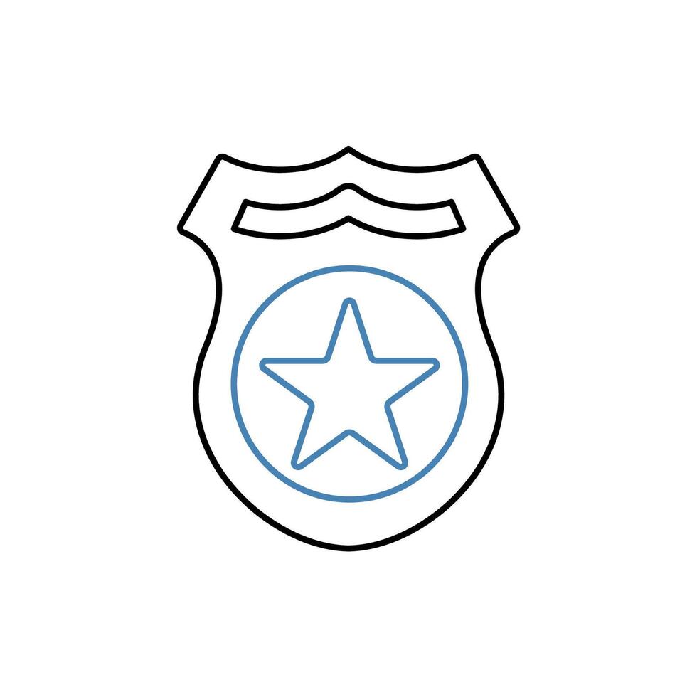 badge concept line icon. Simple element illustration. badge concept outline symbol design. vector