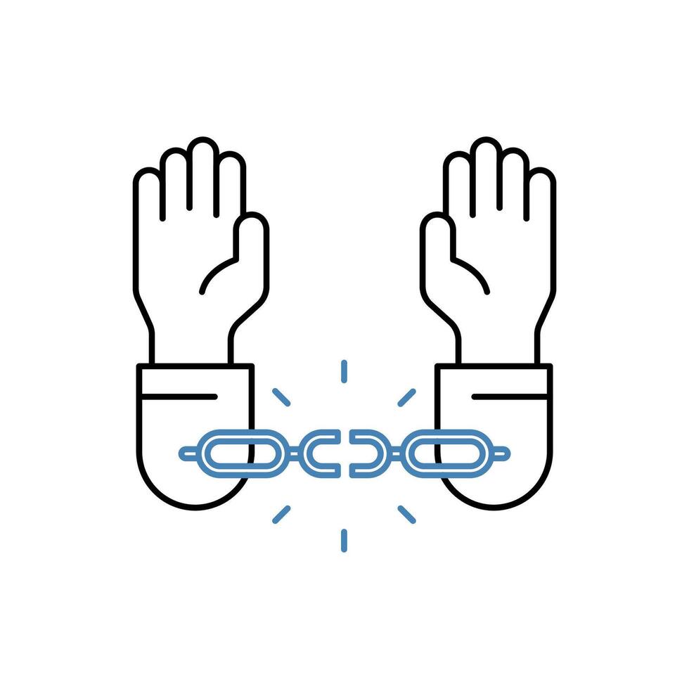 freedom concept line icon. Simple element illustration. freedom concept outline symbol design. vector