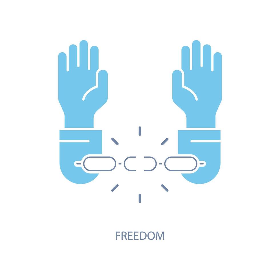 freedom concept line icon. Simple element illustration. freedom concept outline symbol design. vector