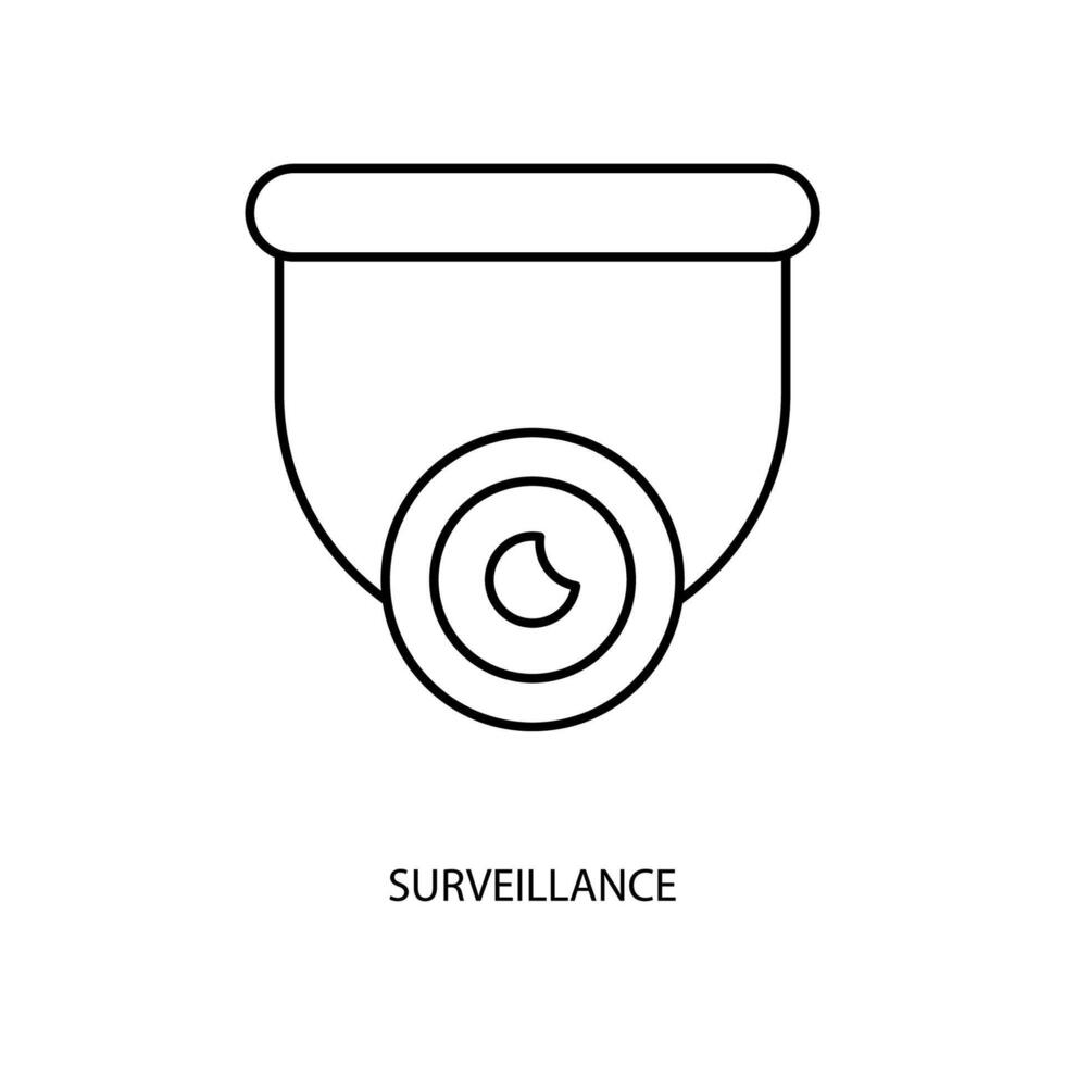 surveillance concept line icon. Simple element illustration. surveillance concept outline symbol design. vector