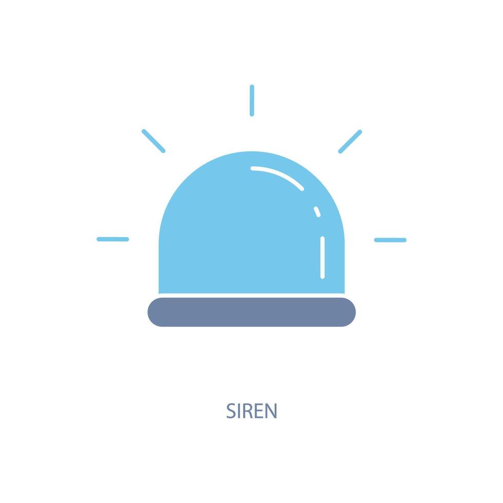 siren concept line icon. Simple element illustration. siren concept outline symbol design. vector