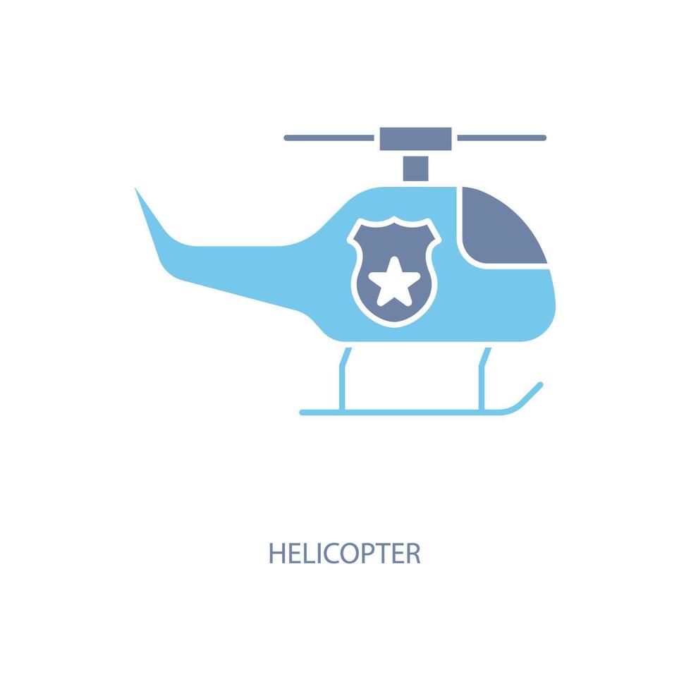 helicopter concept line icon. Simple element illustration. helicopter concept outline symbol design. vector