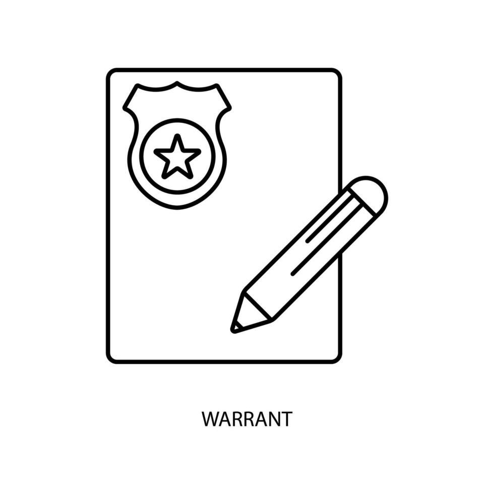 warrant concept line icon. Simple element illustration. warrant concept outline symbol design. vector