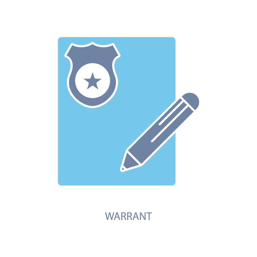 warrant concept line icon. Simple element illustration. warrant concept outline symbol design. vector