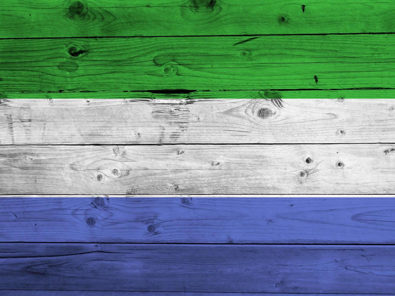 Sierra Leone flag with texture photo