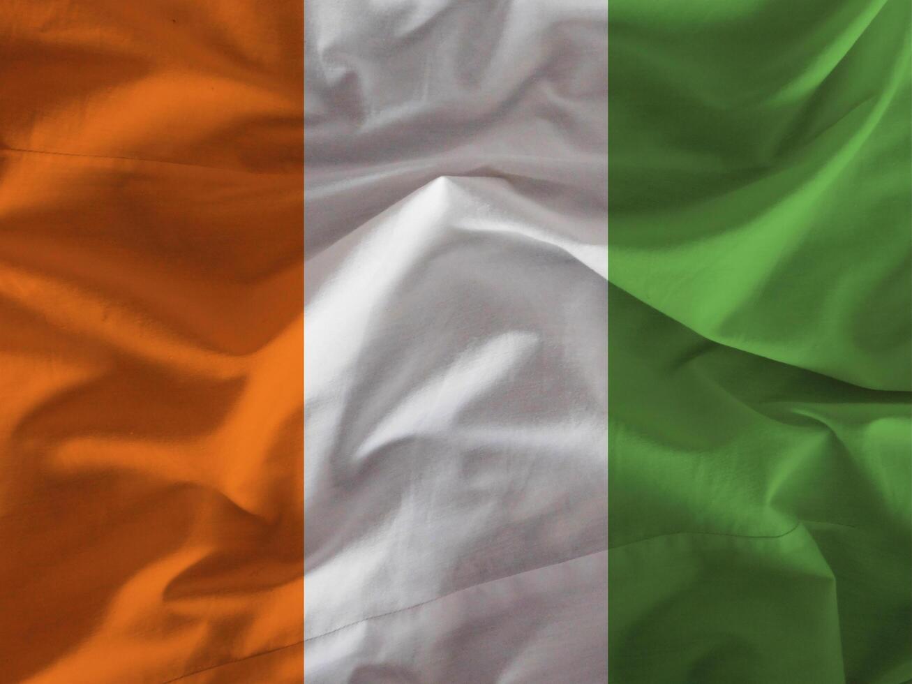 Ivory Coast flag with texture photo