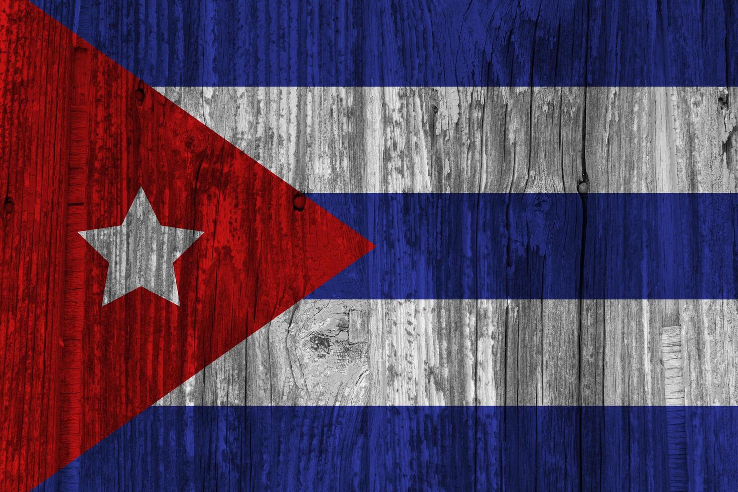 Cuba flag with texture photo