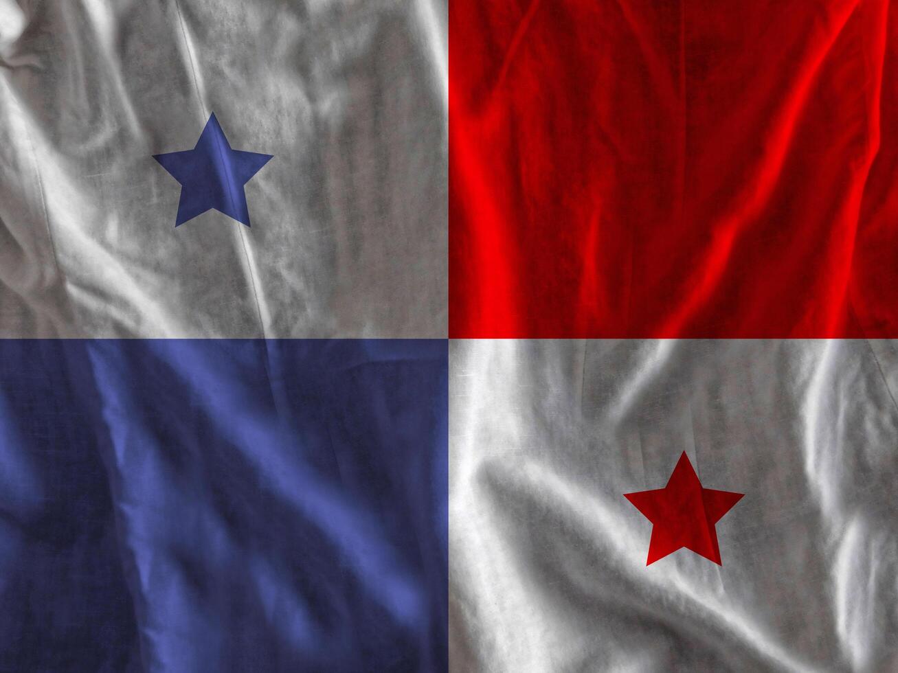 Panama flag with texture photo