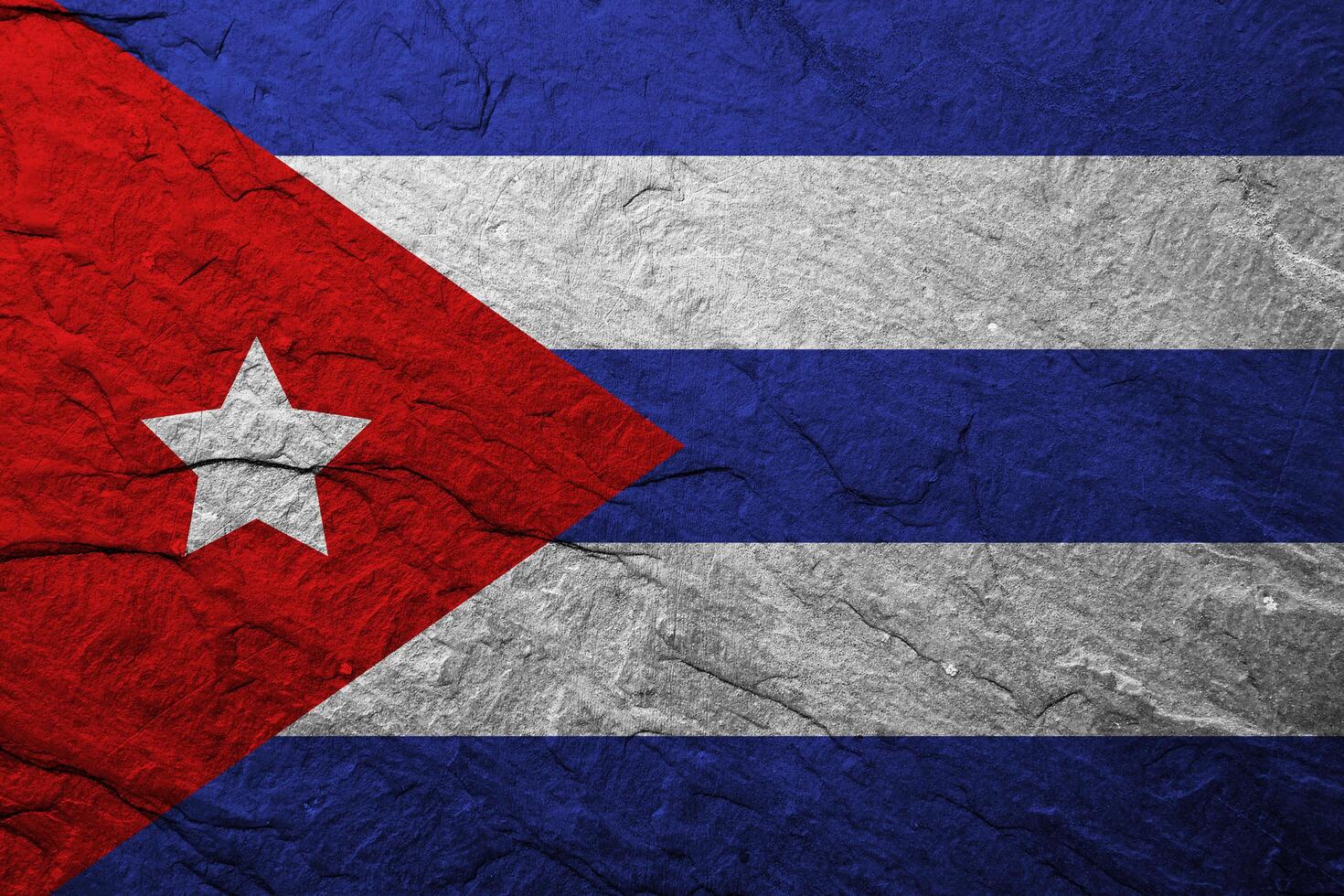 Cuba flag with texture photo