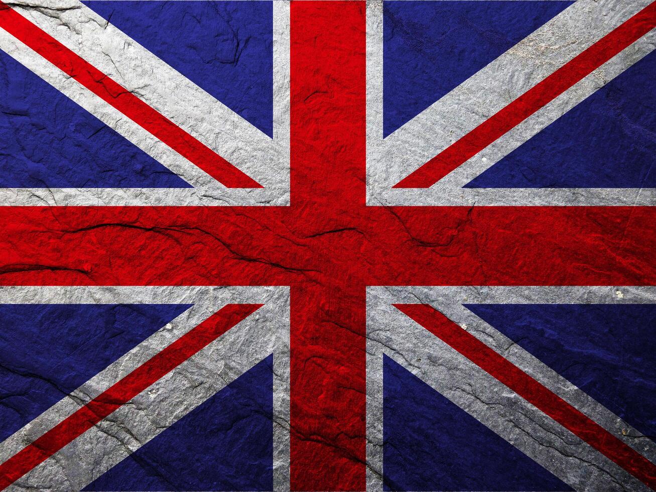 Great britain flag with texture photo