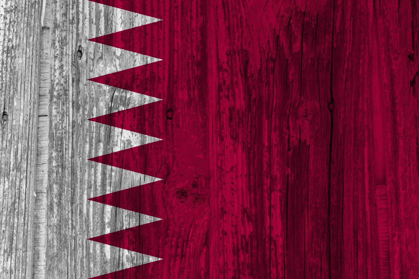 Qatar flag with texture photo