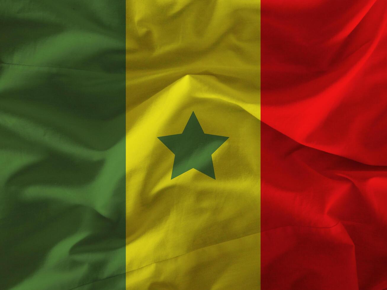Senegal flag with texture photo