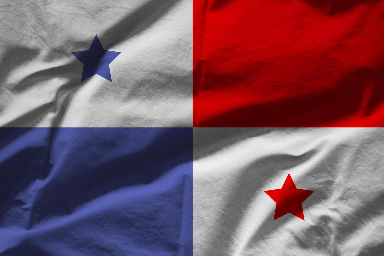 Panama flag with texture photo