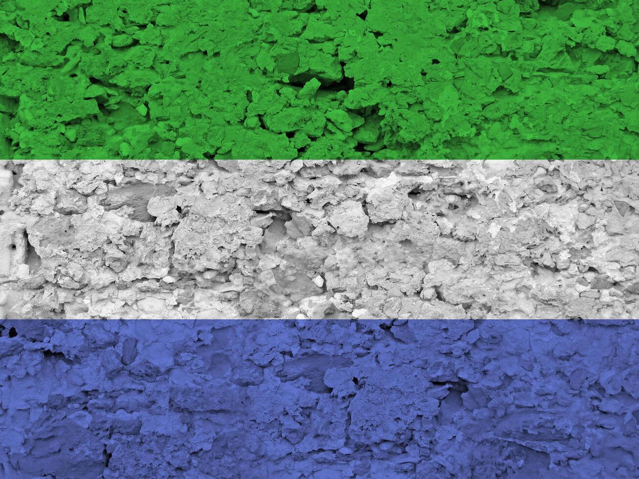 Sierra Leone flag with texture photo