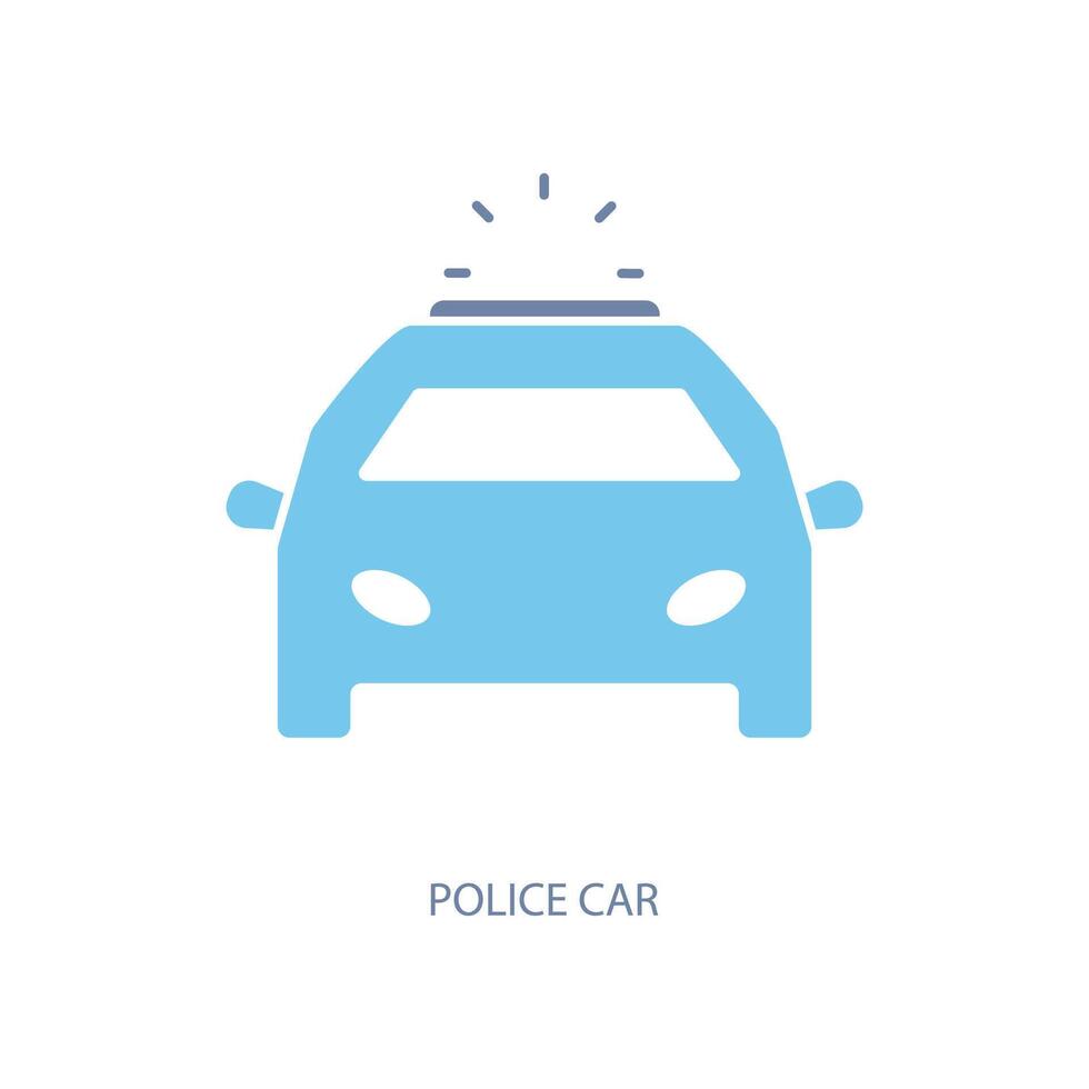 police car concept line icon. Simple element illustration. police car concept outline symbol design. vector