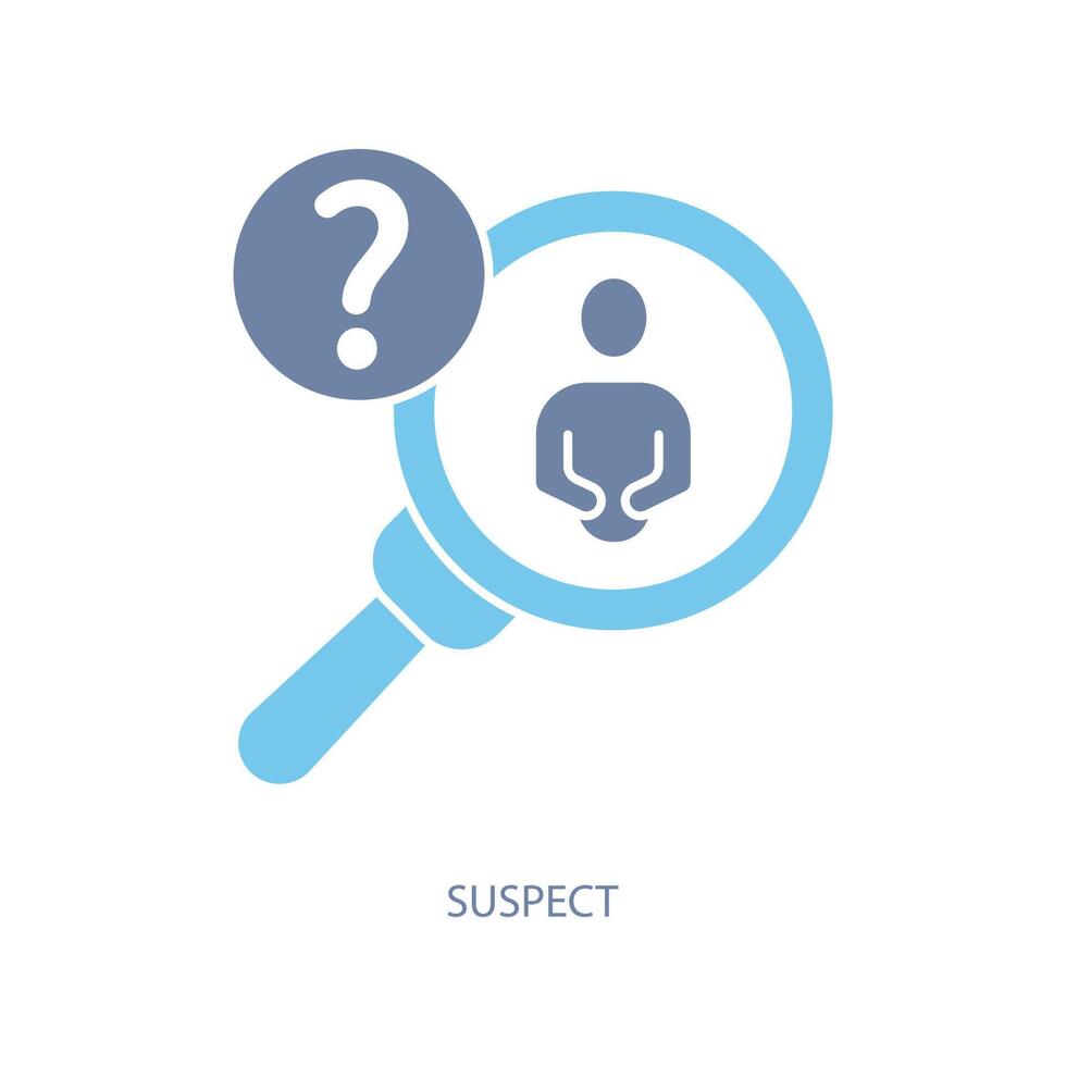 suspect concept line icon. Simple element illustration. suspect concept outline symbol design. vector