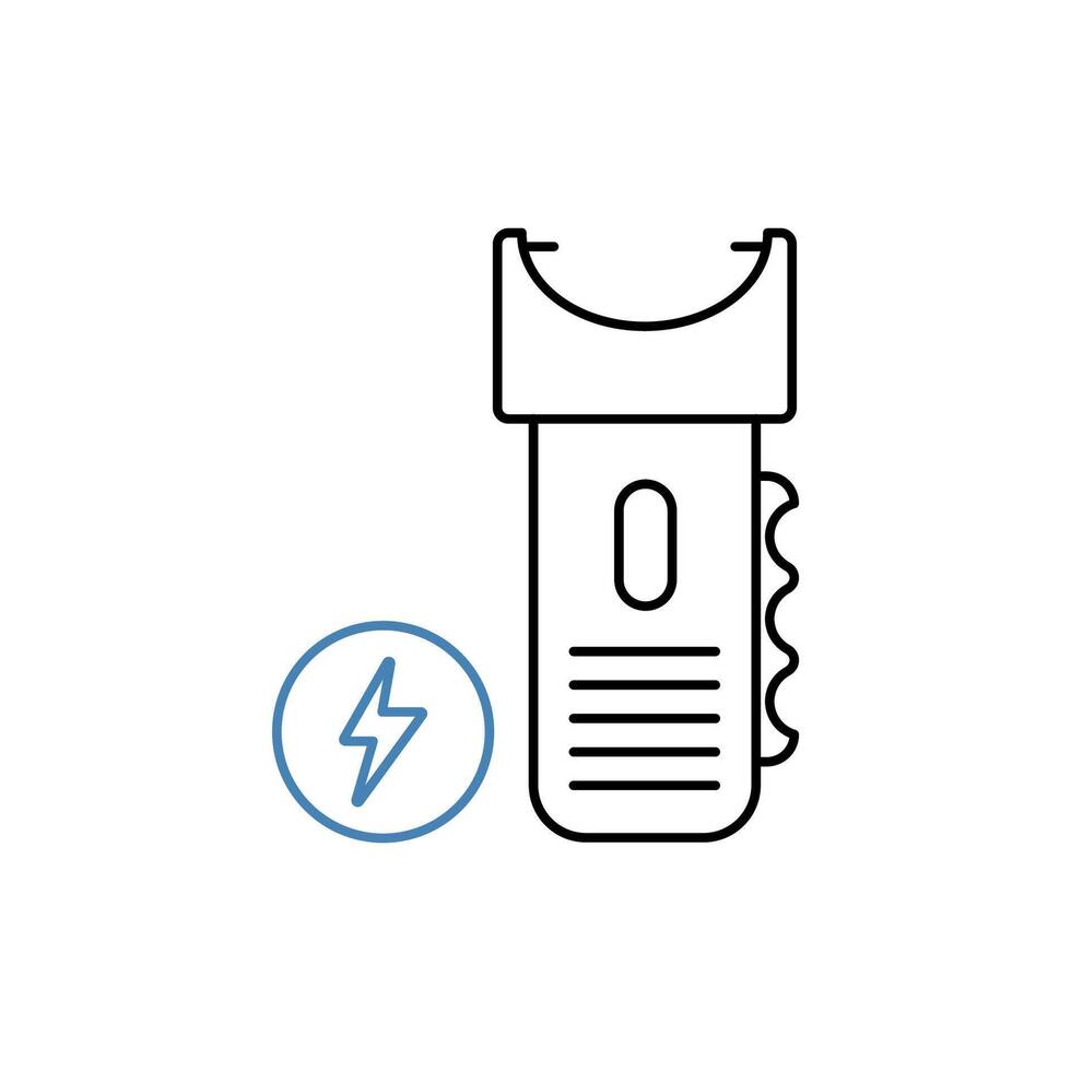 taser concept line icon. Simple element illustration. taser concept outline symbol design. vector