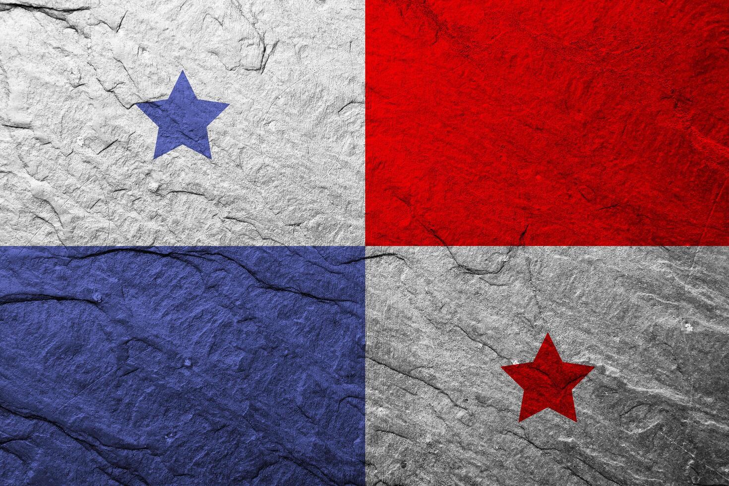 Panama flag with texture photo