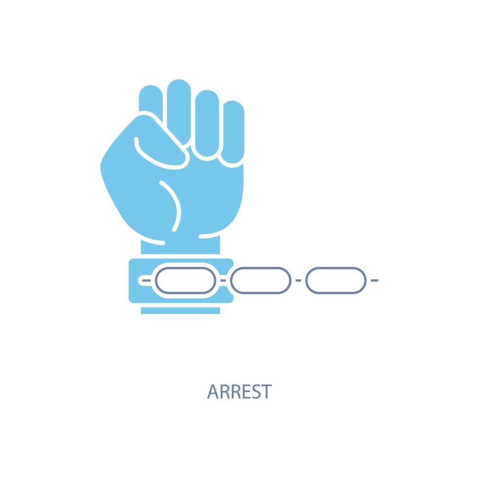 arrest concept line icon. Simple element illustration. arrest concept outline symbol design. vector