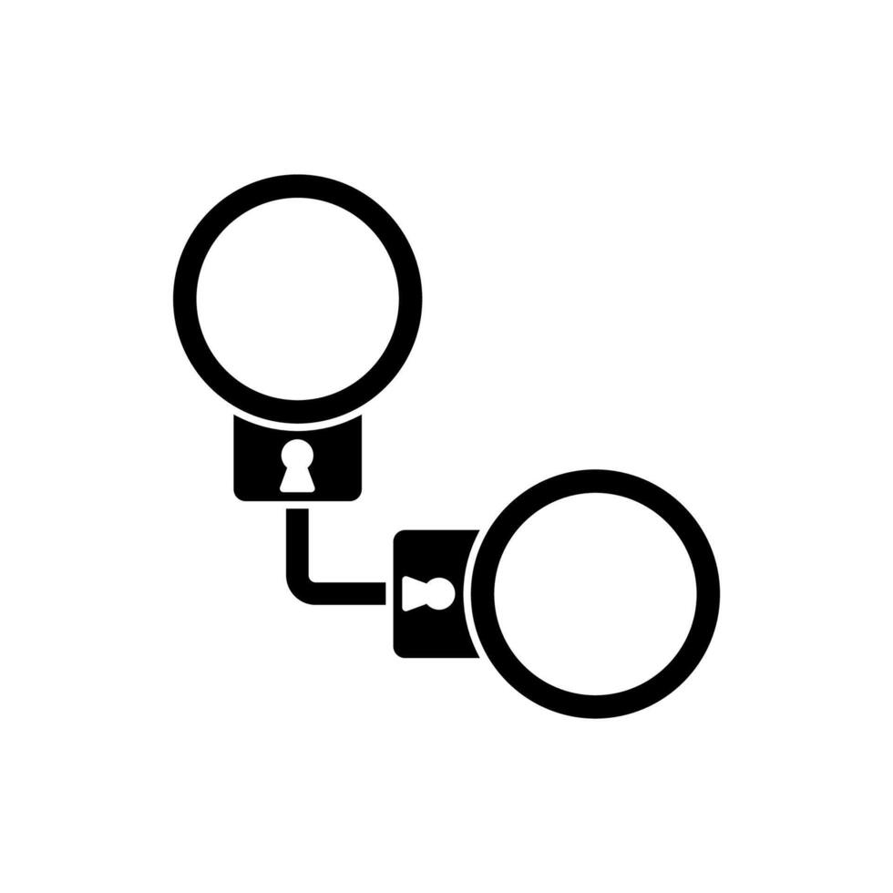handcuffs concept line icon. Simple element illustration. handcuffs concept outline symbol design. vector