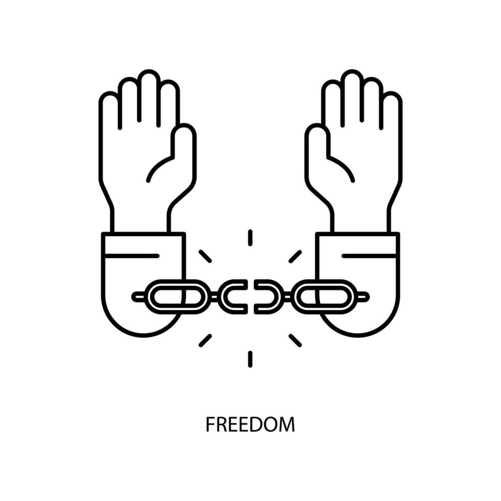 freedom concept line icon. Simple element illustration. freedom concept outline symbol design. vector