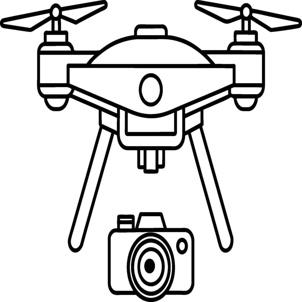Hand draw technology sketch icon doodle set design for coloring book. Technology icon coloring pages vector