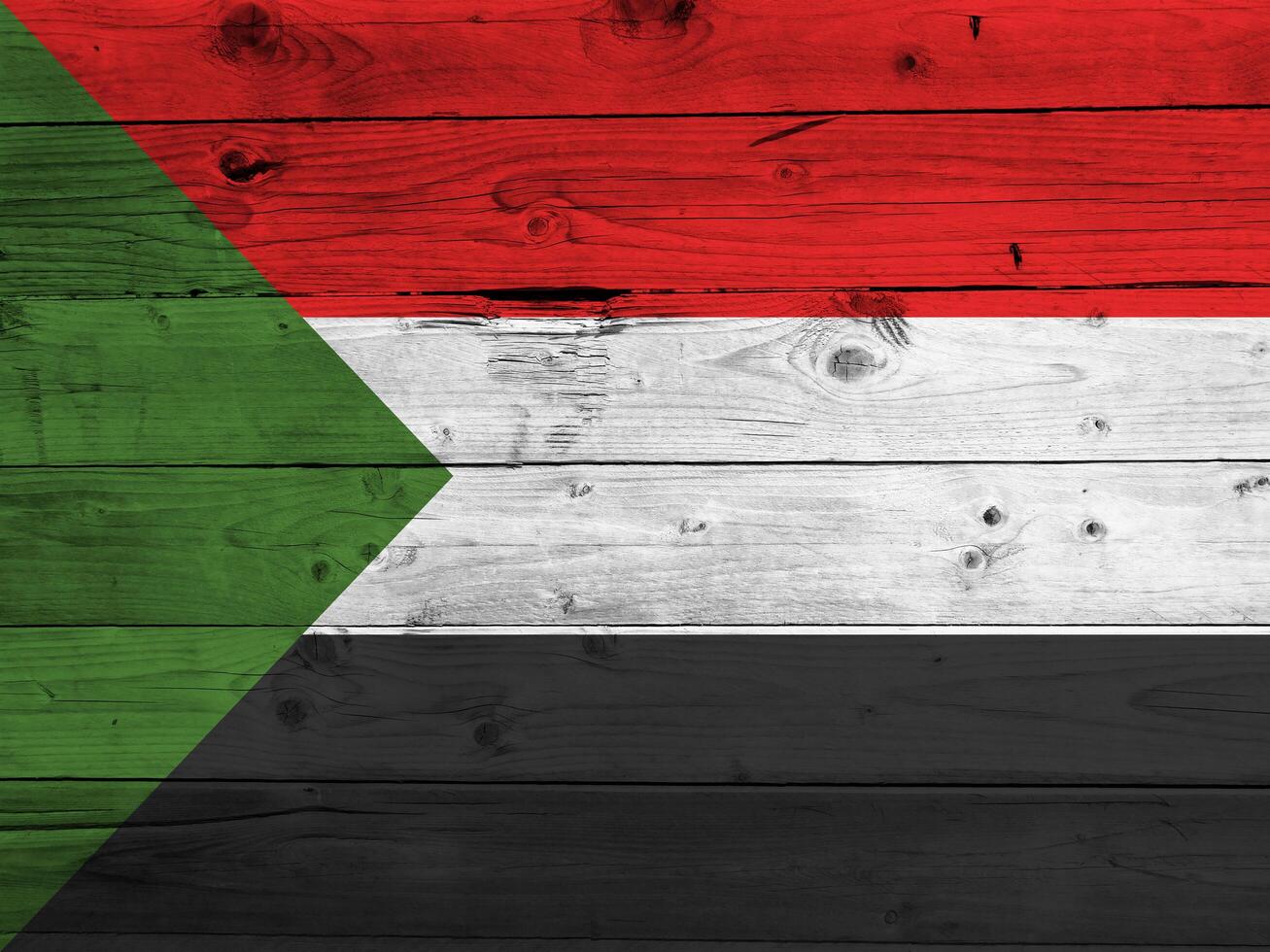 Sudan flag with texture photo