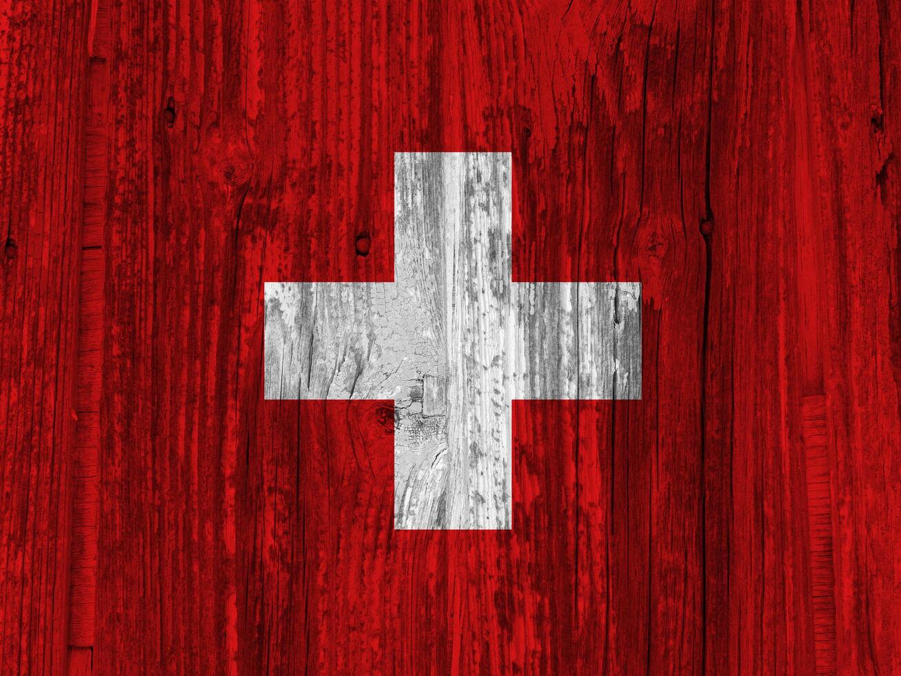 Swiss flag with texture photo