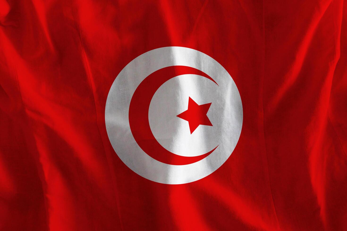 Tunisia flag with texture photo