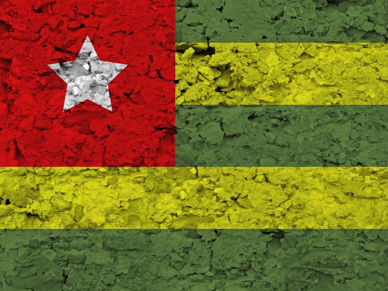 Togo flag with texture photo