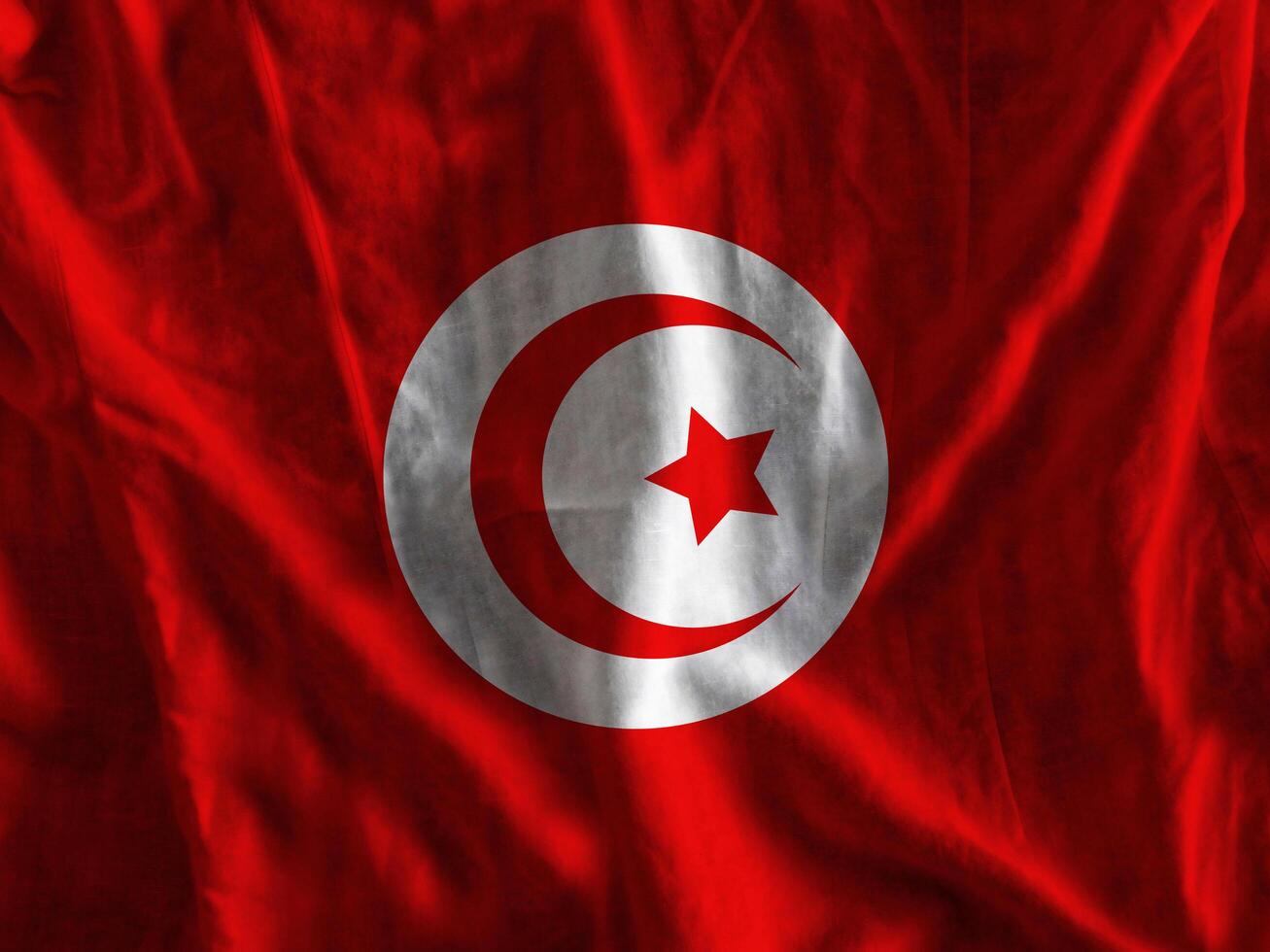 Tunisia flag with texture photo
