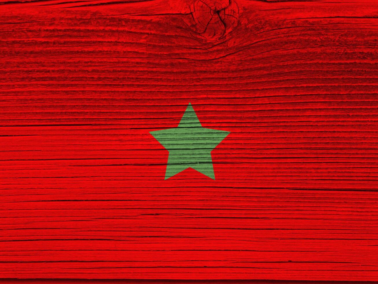 Morocco flag with texture photo