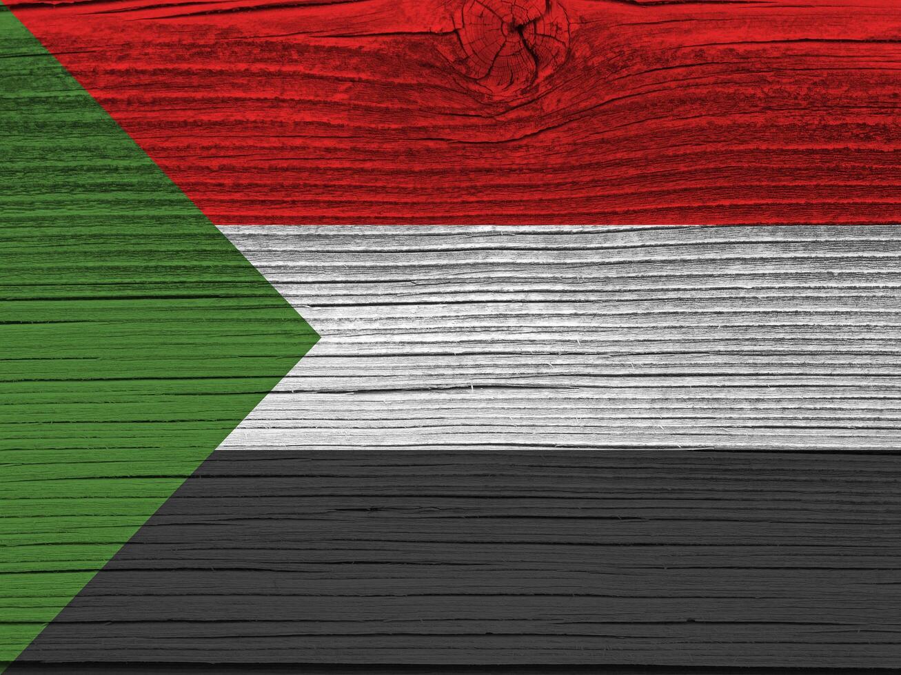 Sudan flag with texture photo