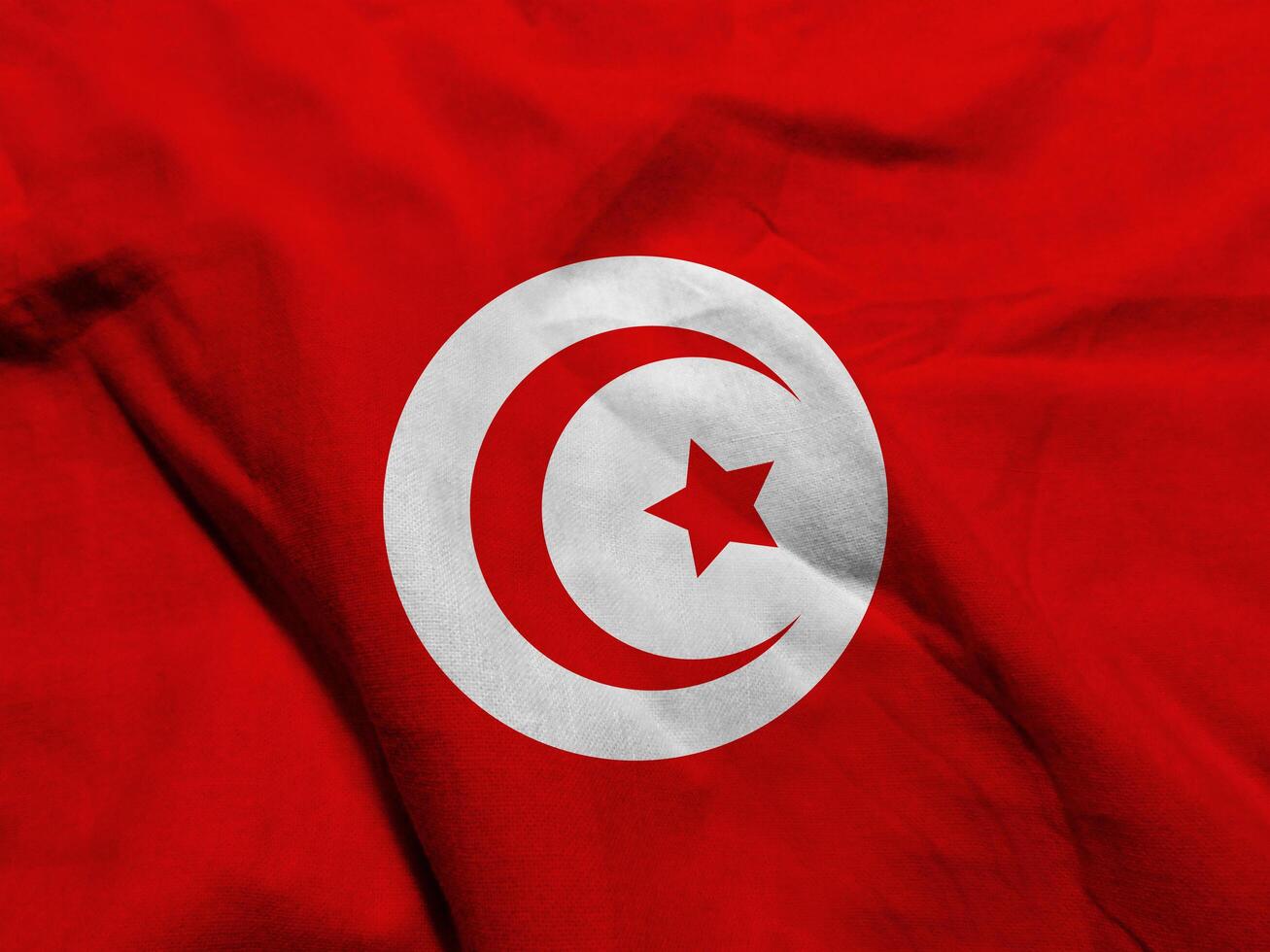 Tunisia flag with texture photo