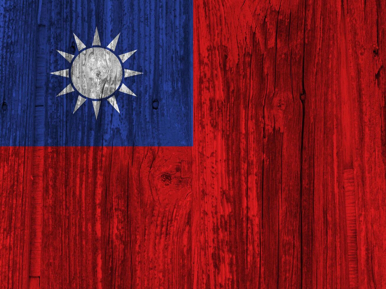 Taiwan flag texture photo