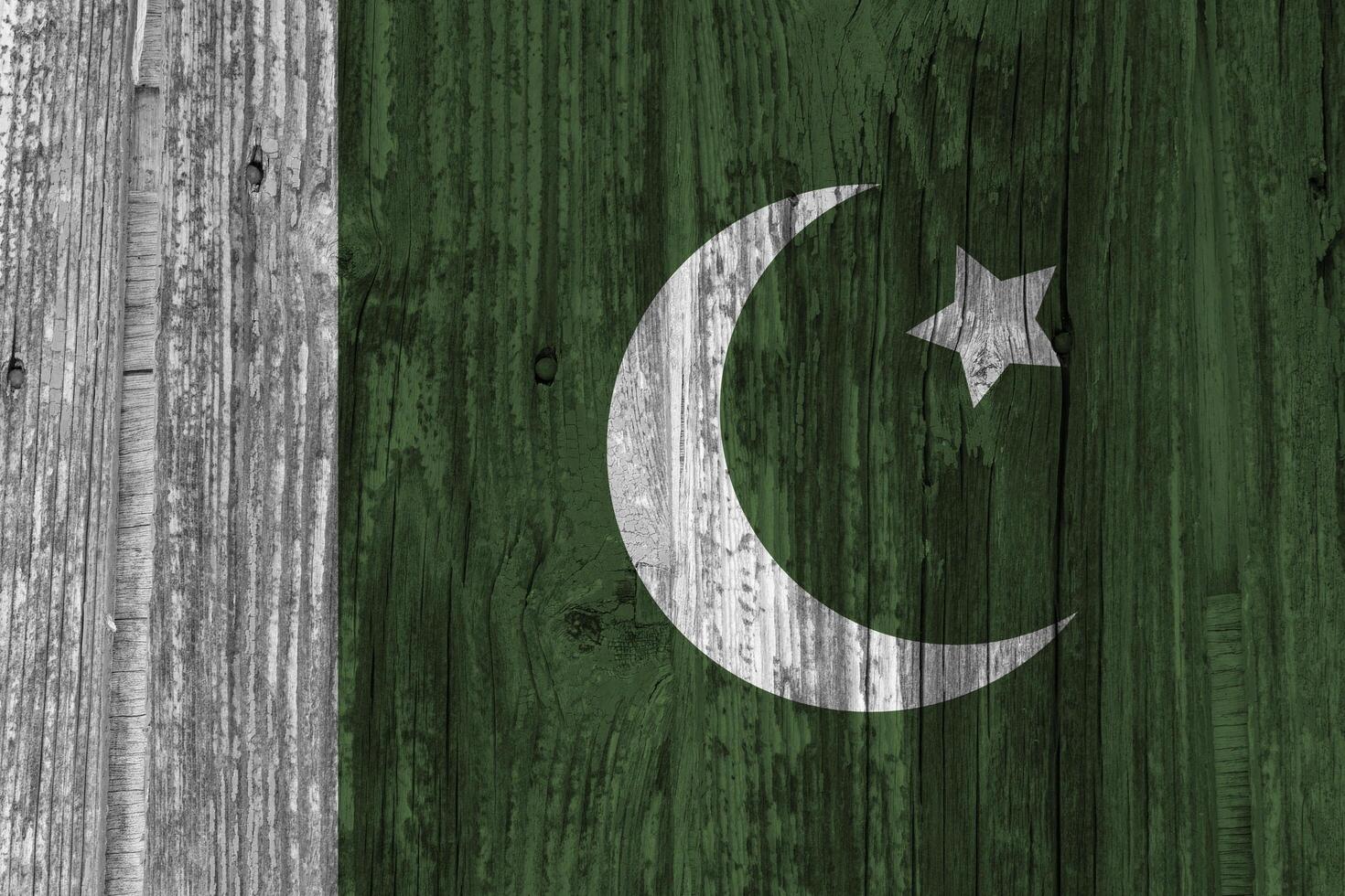 Pakistan flag with texture photo